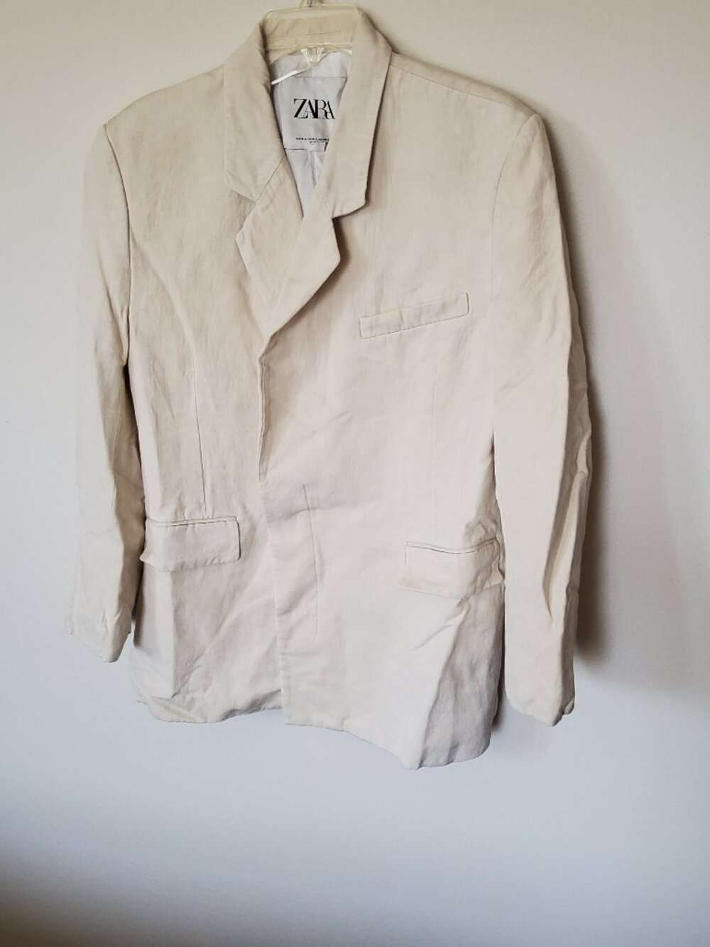 Men's Old Money Ivory Linen Blazer size M-L